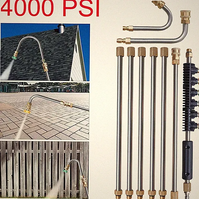 4000PSI Pressure Washer Extension Wand Power Washer Lance Gun with 6 Nozzle Tips