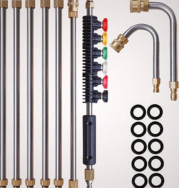 4000PSI 120"Pressure Washer Wand Extension Power Lance Gun Attachment Nozzle Tip