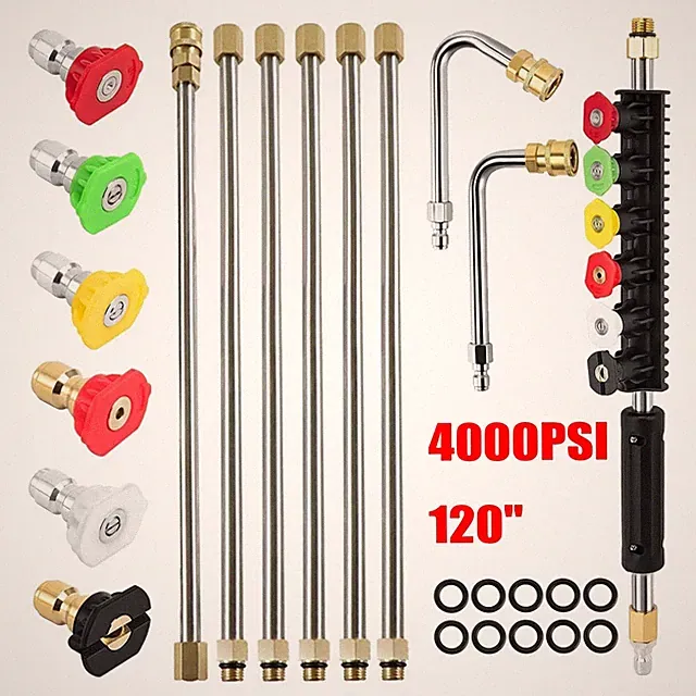 4000PSI Pressure Washer Extension Wand, Replaceable Upgraded Power Washer Lance