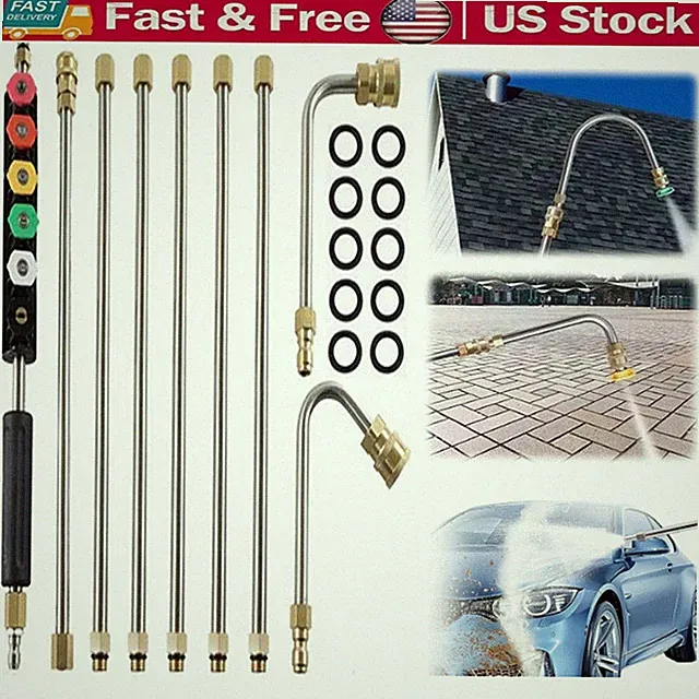 4000PSI Pressure Washer Extension Wand Set Power Washer Lance Gun Attachment US
