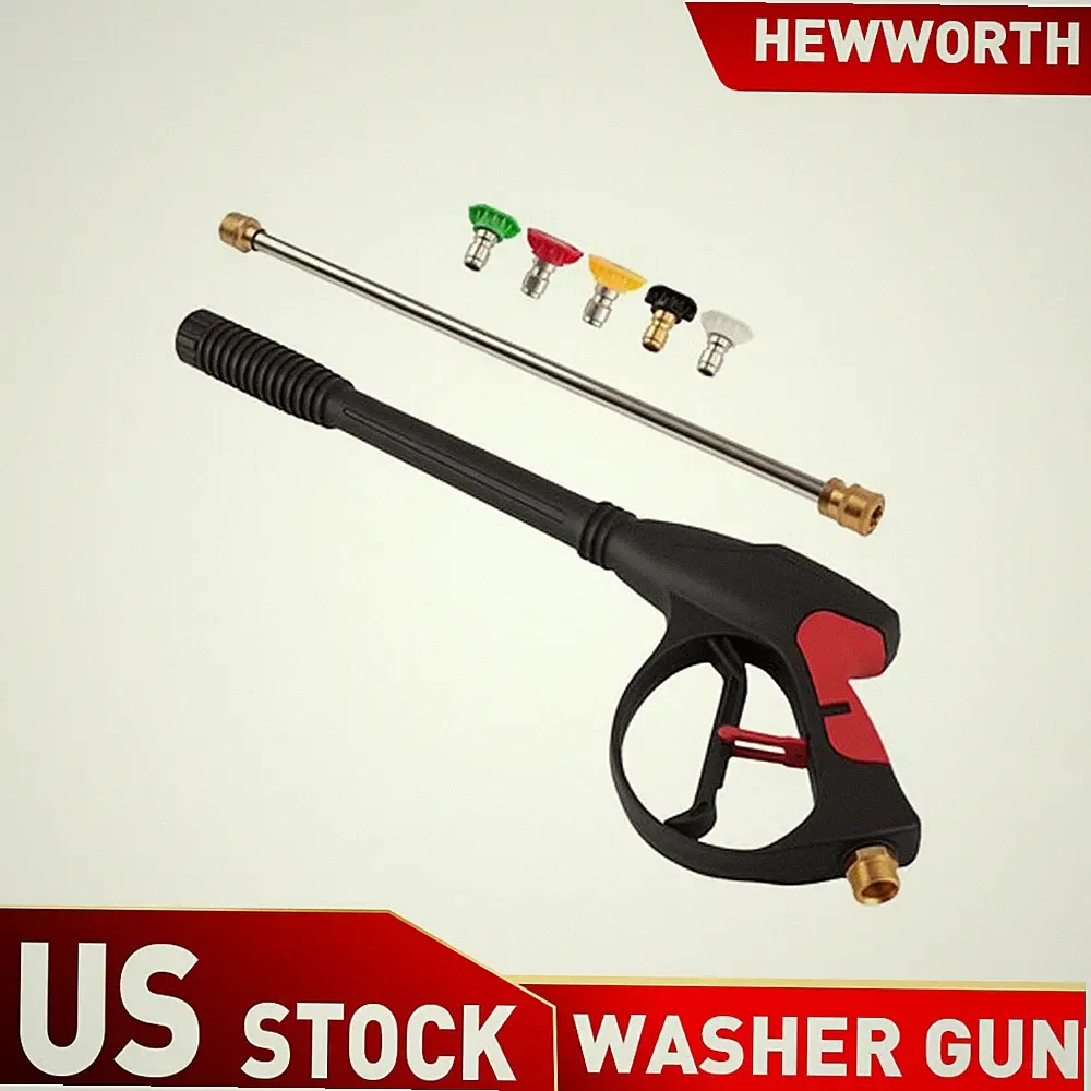 4000PSI Pressure Washer Gun 19 Inch Extension 5 Wand Nozzles Heavy Duty