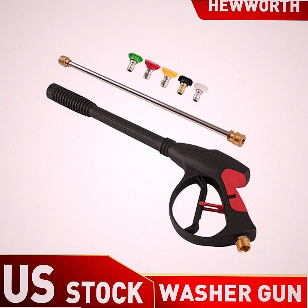 4000PSI Pressure Washer Gun 19 Inch Extension Wand 5 Nozzles Heavy Duty