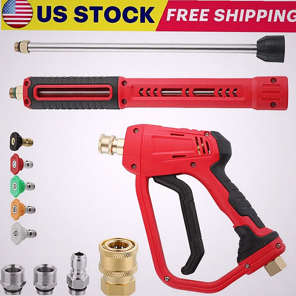 4000PSI Pressure Washer Gun Car Wash Lance, 1L Cannon Spray Bottle Snow Foam