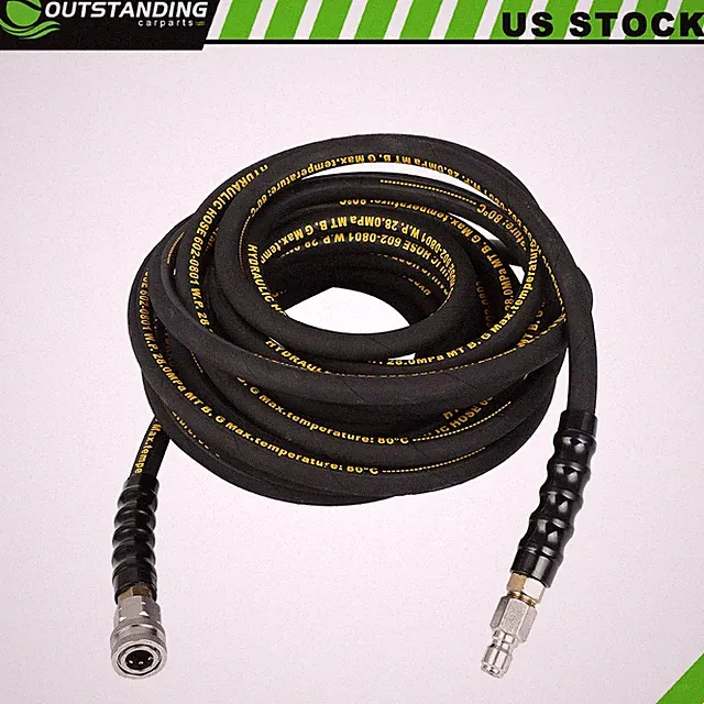 4000PSI Pressure Washer Hose Hot/Cold Water 1/4" Kink Wear Hose With 3/8" Quick