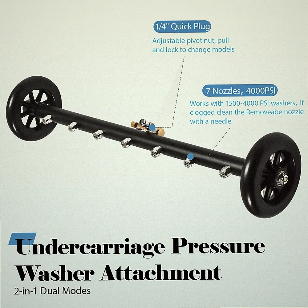 4000PSI Pressure Washer Undercarriage Car Cleaner Underbody Wash Broom New