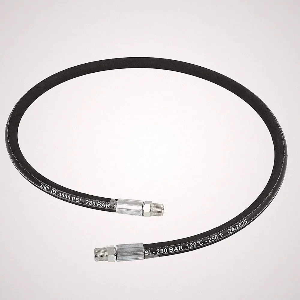 4000PSI Pressure Washer Whip Hose - Swivel 4 FT 3/8 NPT Solid + M22 Female