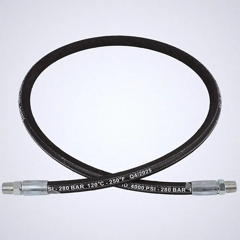 4000PSI Pressure Washer Whip Hose - Swivel 4 FT 3/8 NPT Solid + M22 Female