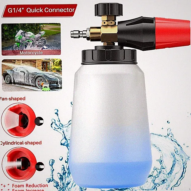 4000Psi Snow Foam Lance Cannon Soap Bottle Sprayer Pressure Washer Gun Car Wash