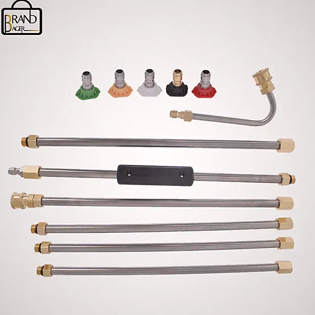 4000PSI Washer Extension Wand Set 5 Cleaner Nozzle+Hose Kit For Garden Cleaning
