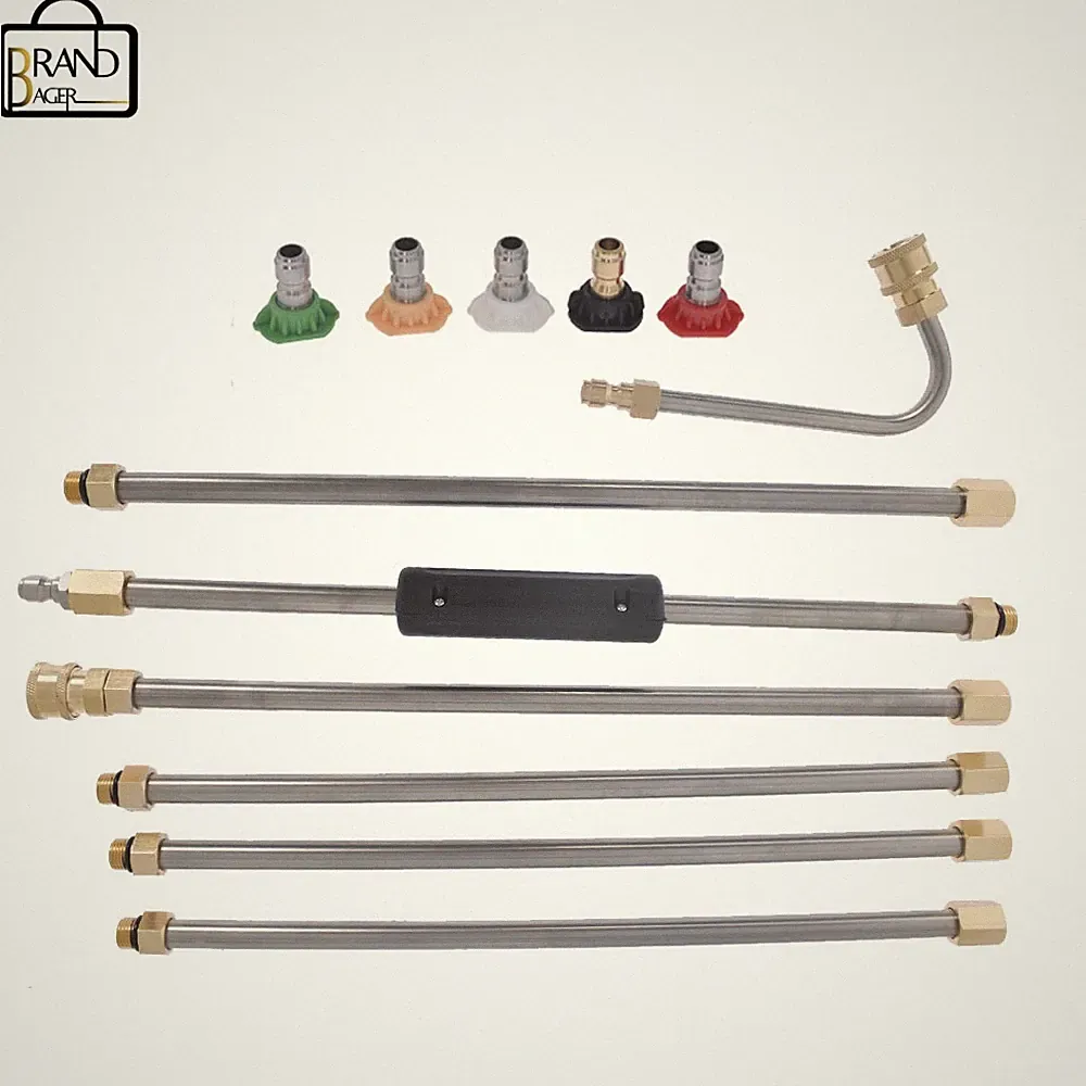4000PSI Washer Extension Wand Set 5 Cleaner Nozzle+Hose Kit For Garden Cleaning