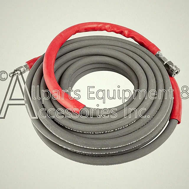 41185 Simpson 100ft Wrapped Rubber Hose 3/8" NPT 8000 PSI with Quick Connections