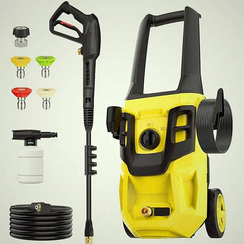 4200 PSI 2.5 GPM Electric High Pressure Washer Power Washer 1800W With Wheels