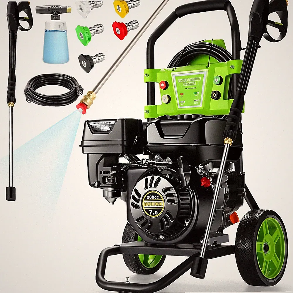 4200 PSI 4.0 GPM Gas Pressure Washer Gas Powered Washer Machine with 5 Nozzles