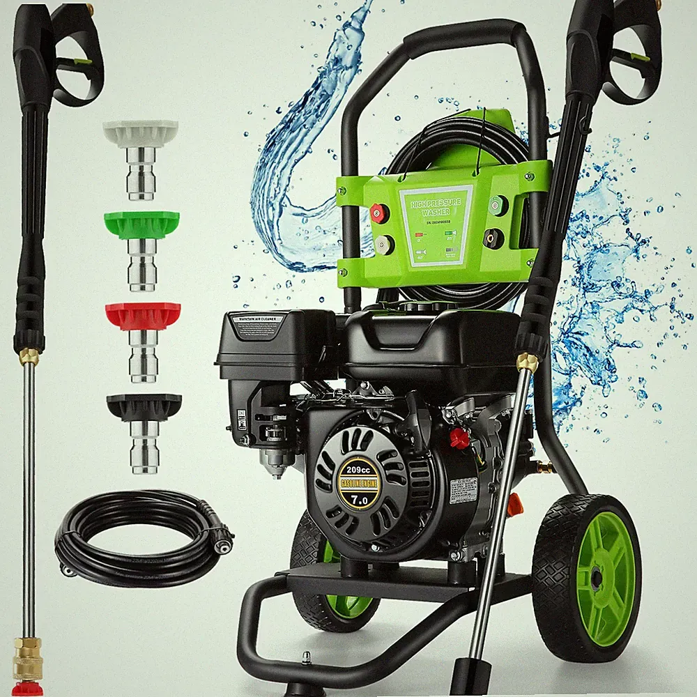 4200 PSI Gas Pressure Washer with 5 Nozzles Gas Powered Washer 4.0 GPM 209CC New