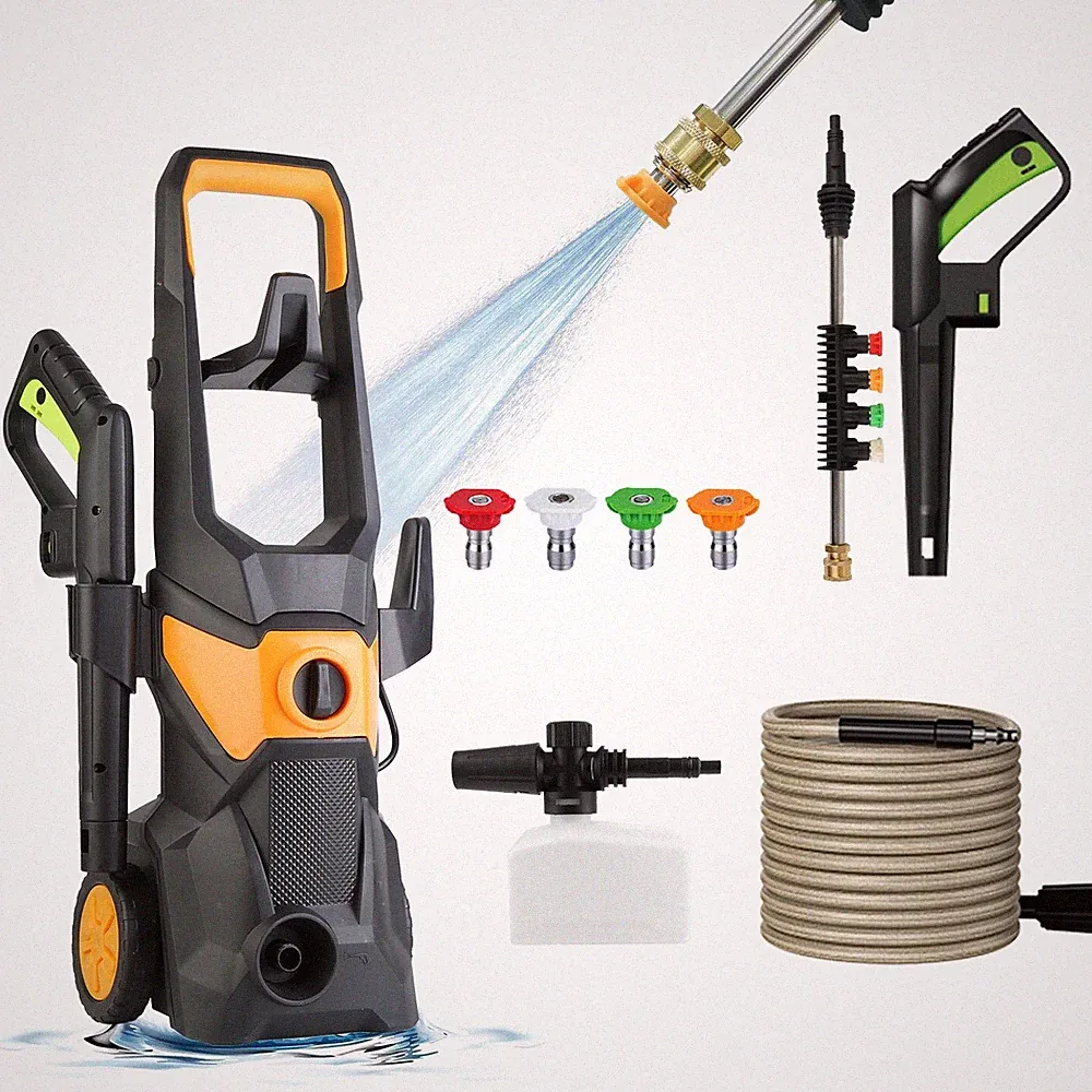 4200PSI 1.85GPM Electric Pressure Washer w/ 4 Nozzles 33ft Hose Cleaning Machine