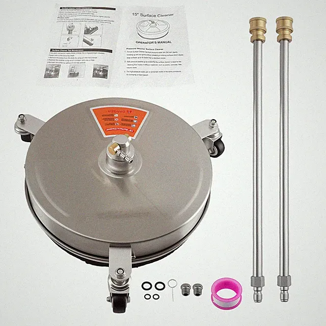 4200PSI 15" Pressure Washer Surface Cleaner Attachment Stainless w/ Wand