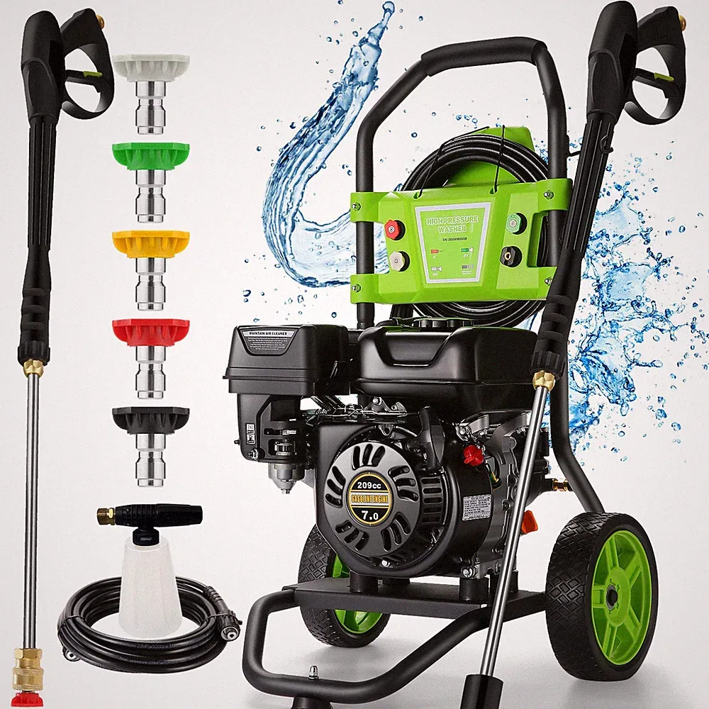 4200PSI 4.0GPM Pressure Washer Gas Power Washer 209CC with 25FT Hose & 5 Nozzles