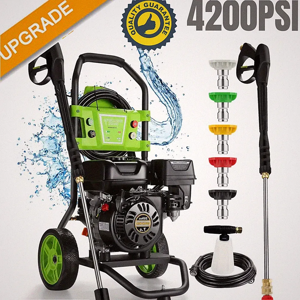 4200PSI Pressure Washer 4.0GPM Gas Powered Washer 209CC High Pressure Washer
