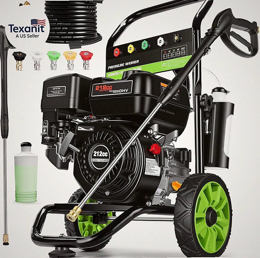 4200PSI Professional Gas Pressure Washer, 4GPM 212CC 7.0 HP 8" Wheels Commercial