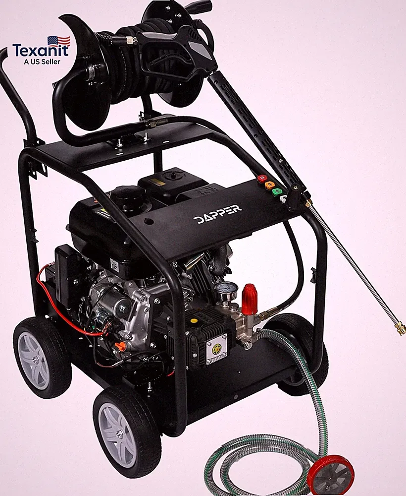 4350 PSI Hot Water Gas Pressure Washer, 5.0 GPM, Diesel Heated, 50 Ft Hose, Elec