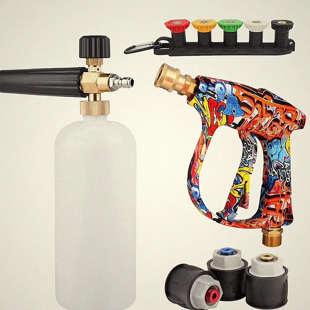4350PSI High Pressure Washer Gun Foam Cannon 1L Quick Connect Karcher K Series C