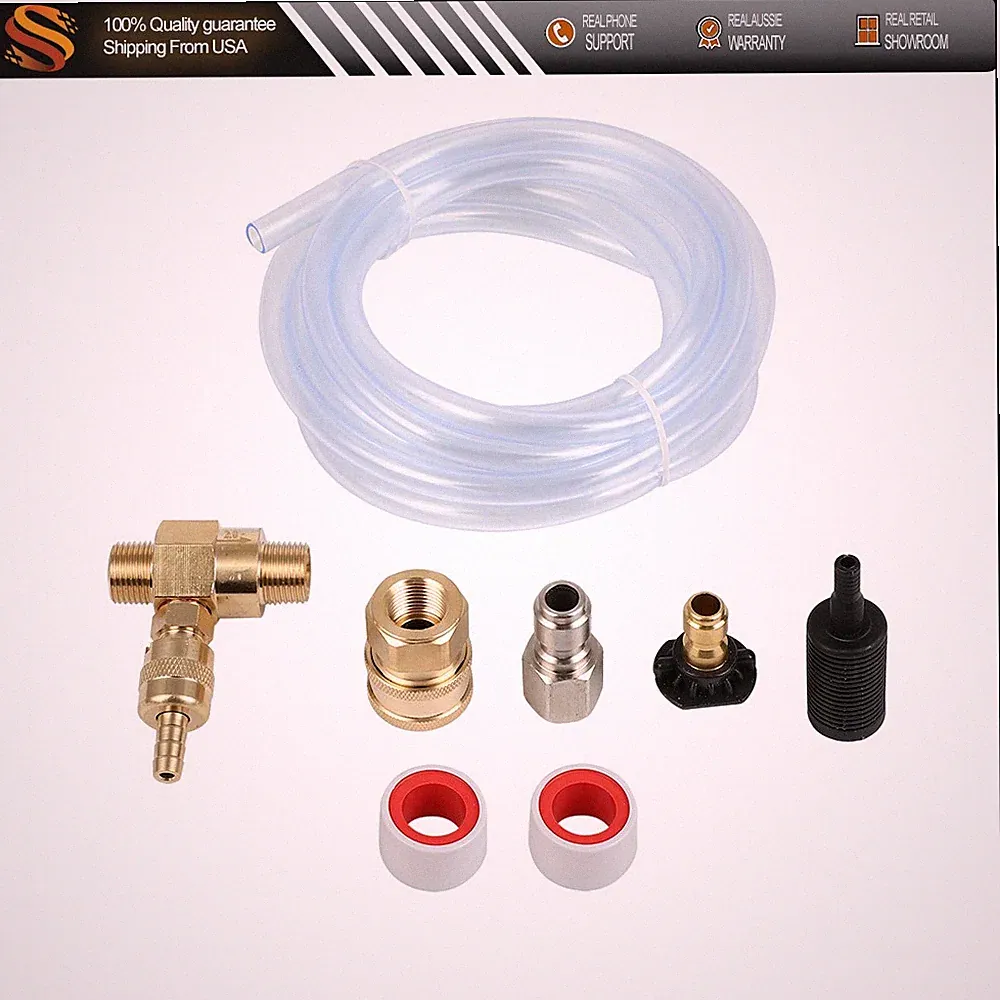 4500 PSI Black Nozz Downstream Injector Kit for Pressure Washer with Siphon Hose