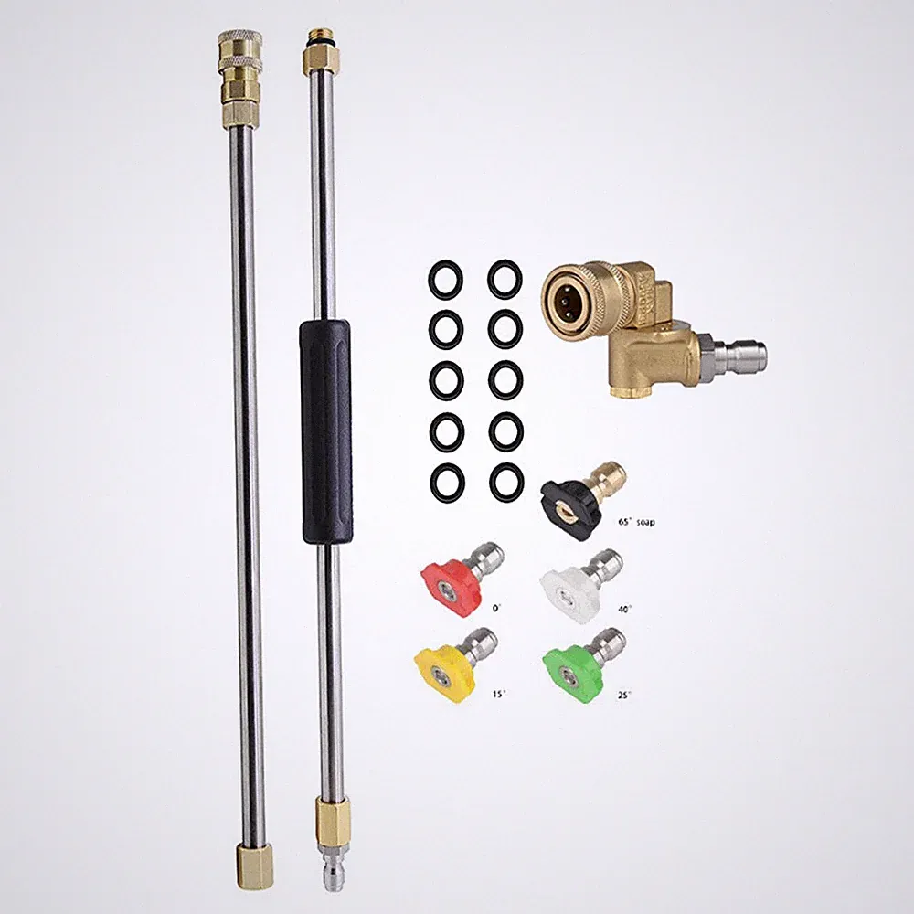 4500 psi High Pressure Washer Gun Attachment Wand Lance Extension Rod Nozzle Set