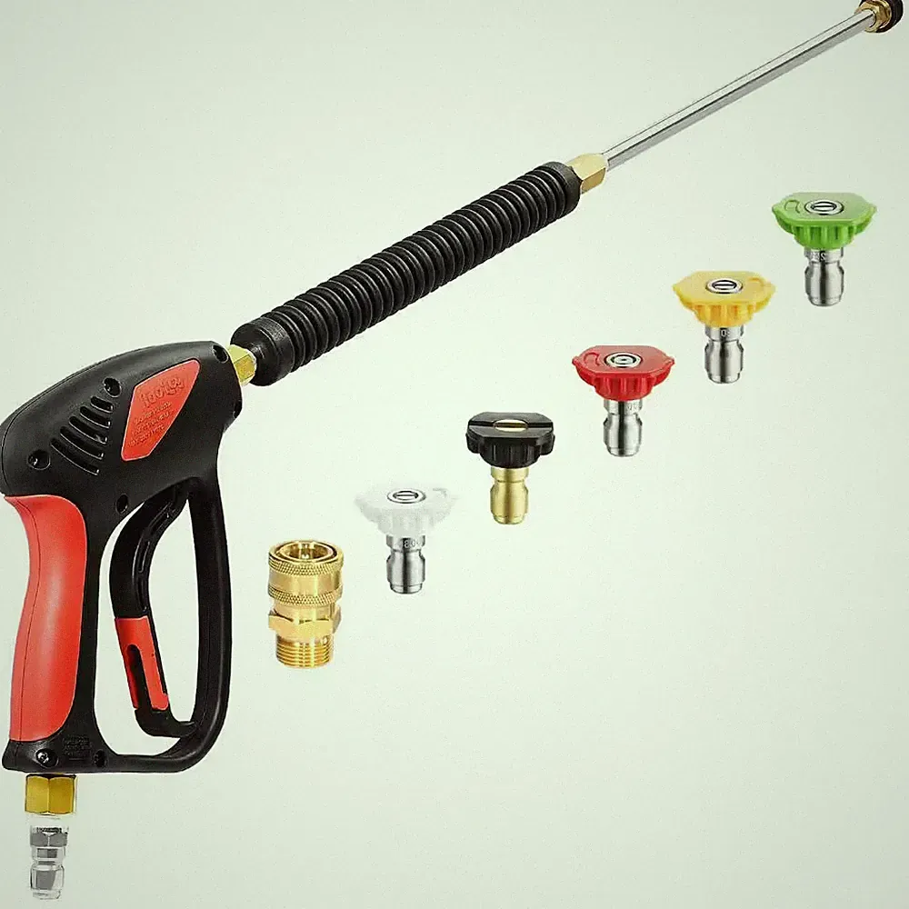 4500 Psi Pressure Washer Gun, Hot Water Compatible Adjustable Power Washer Wand