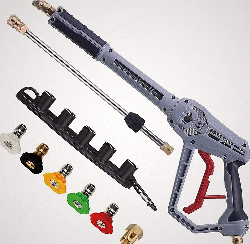 4500 PSI Pressure Washer Gun with Extension Wand, Power Washer Gun with M22 Fitt