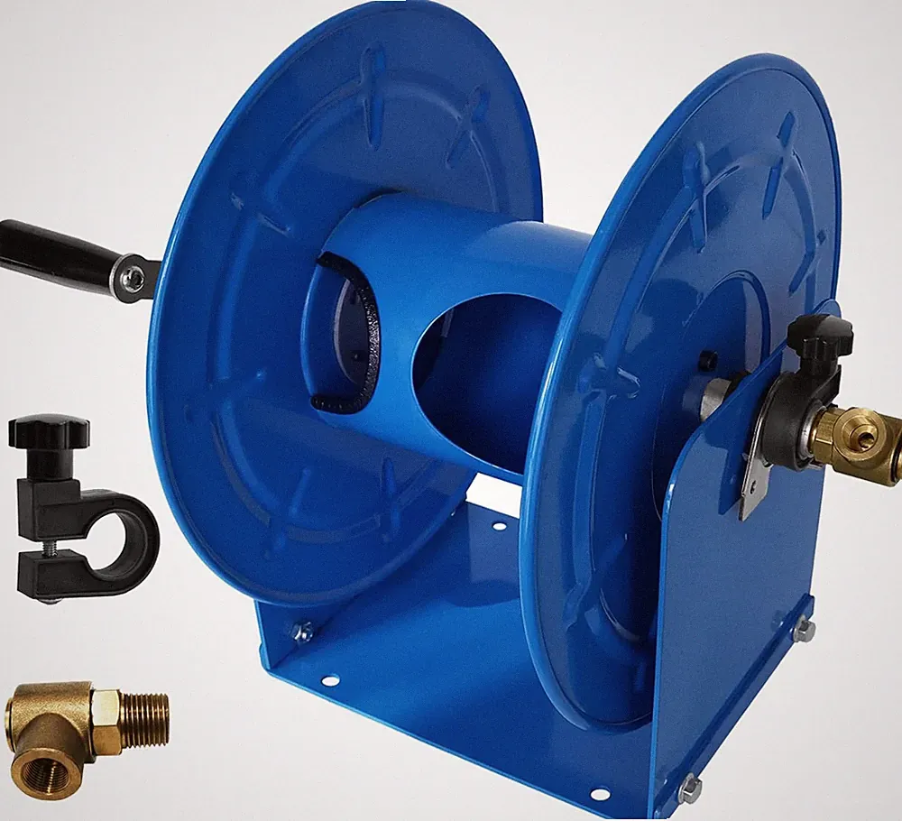 4500 PSI Pressure Washer Hose Reel with Hand Crank, Wall/Trailer Mount