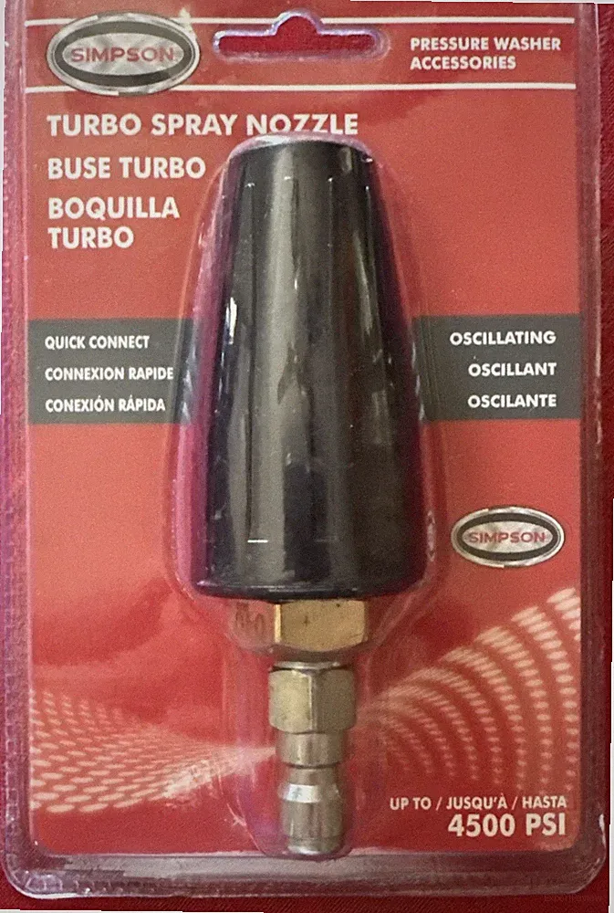 4500 PSI Turbo Pressure Washer Nozzle with 1/4-Inch Quick Connect for Cleaning