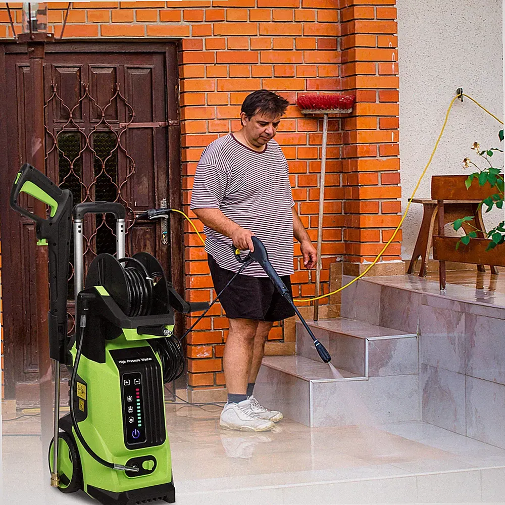 4500PSI Electric High Pressure Washer Power Washer With Telescopic Handle Green