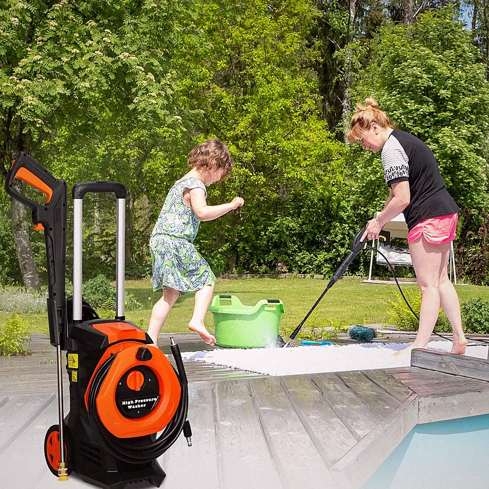4500PSI Electric Pressure Washer 2GPM, Telescopic Handle & Total Stop System
