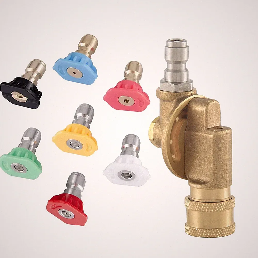 4500PSI Pivoting Coupler 1/4In Quick Connection for Pressure Washer Attachmen...