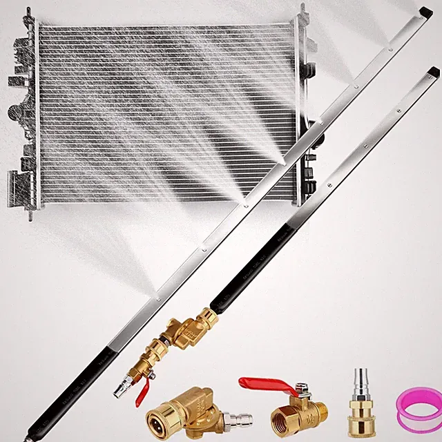 48" & 24" Pressure Washer Radiator Cleaning Wand Set 8 Nozzle Tips Adapter Kit