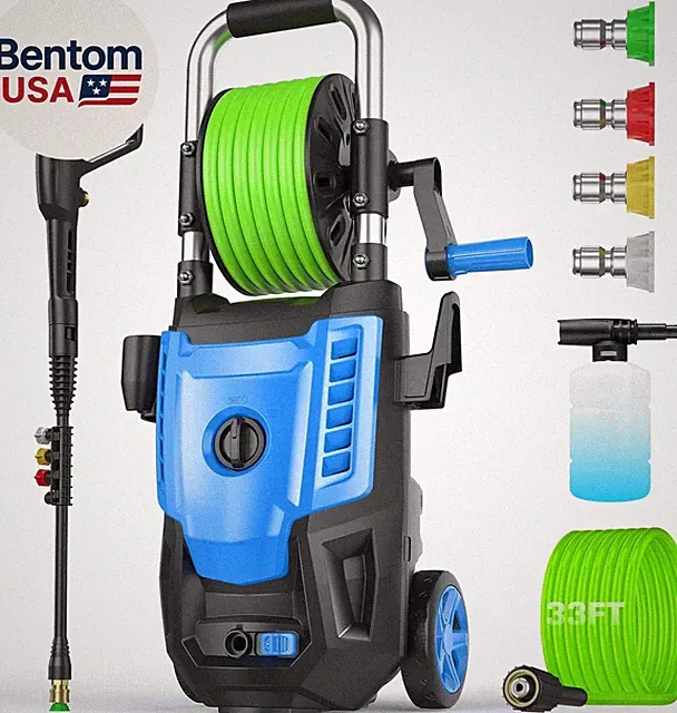 4800PSI Pressure Washer- High Power Washer with 33FT Hose, 4 Nozzles and Foam Ca