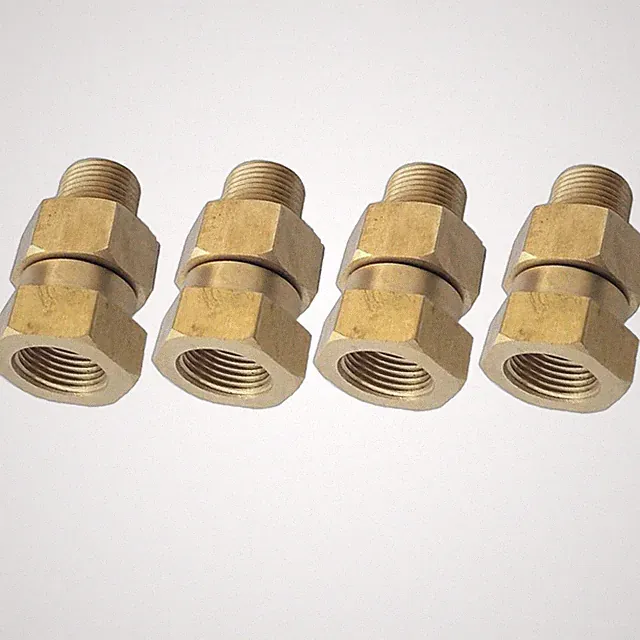 4PCS Solid Brass Live Swivel 3/8 NPT x 3/8 NPT Pressure Washer 3200 PSI