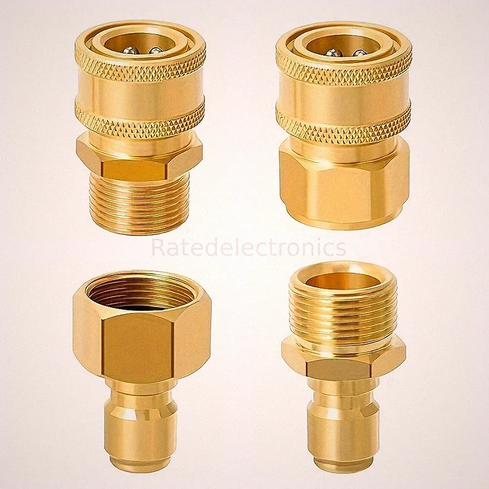 4x Pressure Washer Adapters Set Quick Disconnect Kit M22 Swivel to 3/8'' Connect