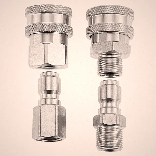 4x Pressure Washer Coupler NPT 3/8 Quick Connect Pressure Washer Stainless Steel