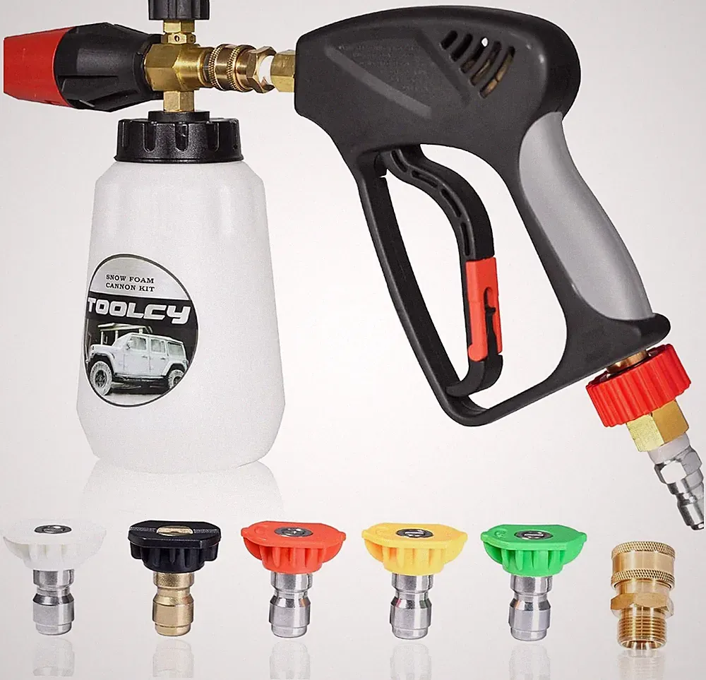 5 1/4" Nozzle Pressure Gun TOOLCY 5000 Cannon PSI, Tips, Kit Washer Qu with Foam