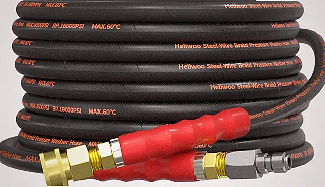 5/16" Pressure Washer Hose 25 FT, Commercial Industrial Grade Steel Wire Braided
