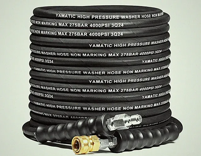 5/16" Pressure Washer Hose 50FT, 4000 PSI Steel Wire Braided with 360 Swivel...