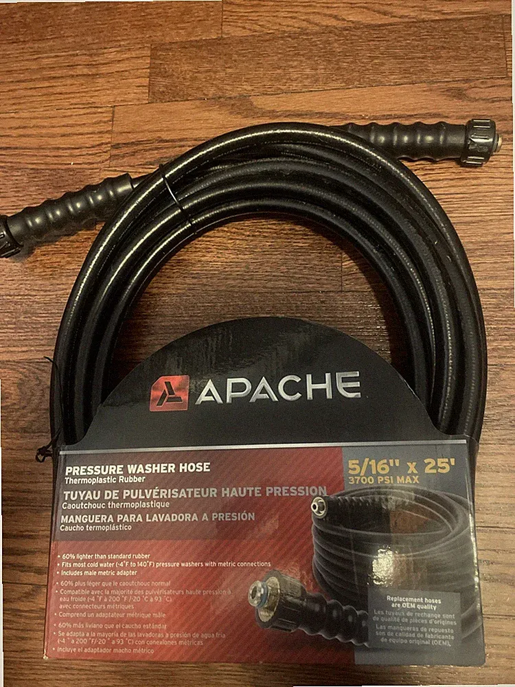 5/16" x 25' 3700 PSI Pressure Washer Replacement Hose