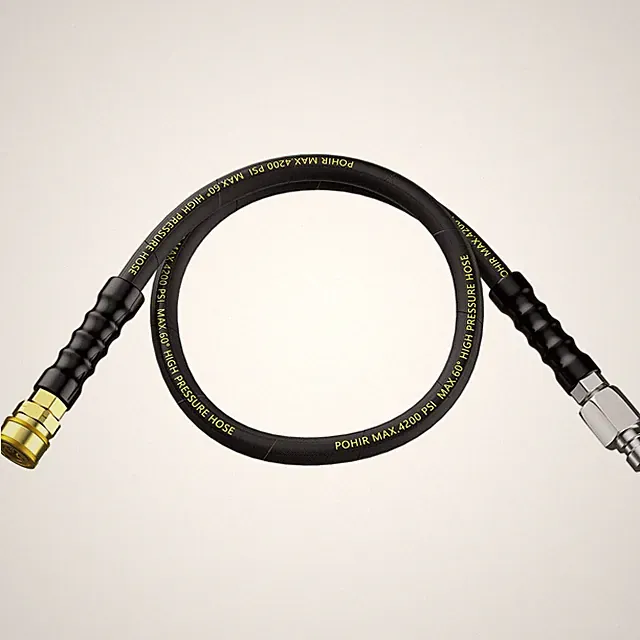 5 FT Pressure Washer Whip Hose, 4200 PSI, 3/8 Quick Connect Adapter Set