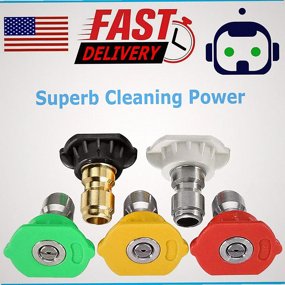 5 Nozzle Tip for 4000 PSI High Pressure Washer Gun Car Wash Foam Spray Replace