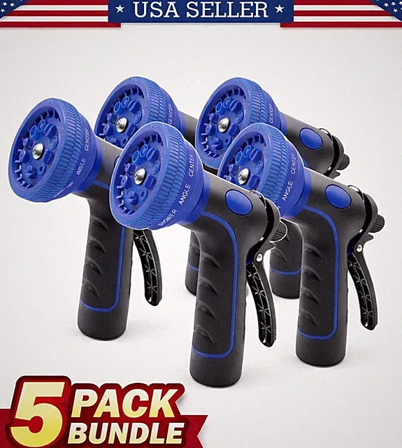 5 pack heavy duty high pressure spray nozzle garden hose nozzle 10 patterns