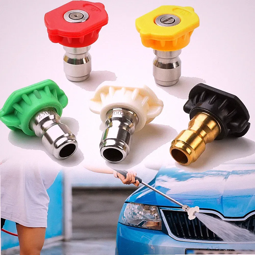 5-Pack Pressure Washer Spray Nozzle Tip Set Multiple Degrees 1/4" Quick Connect