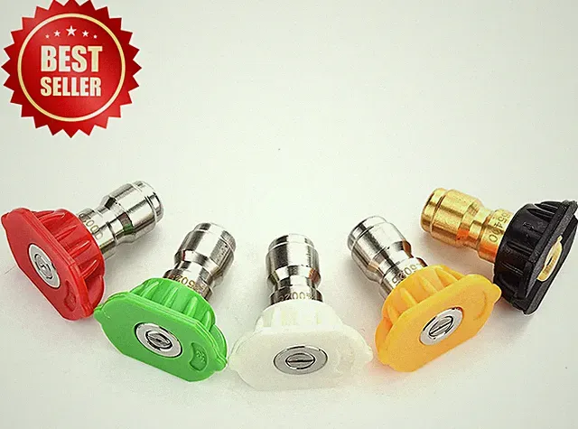 5 Pack Pressure Washer Spray Nozzle Tips 1/4 IN 2.5 GPM Multiple Degrees US