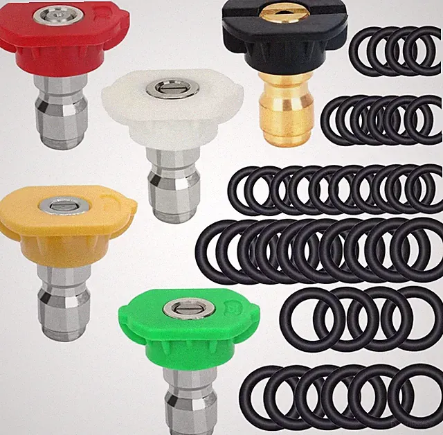 5 Pack Pressure Washer Spray Nozzles Tips + 40 Pcs ORings Replacement for 14 I
