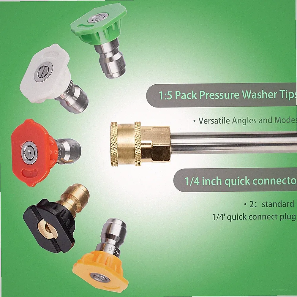 5-Pack Twinkle Star Pressure Washer Nozzle Tips Multiple Degrees, 1/4 INCH